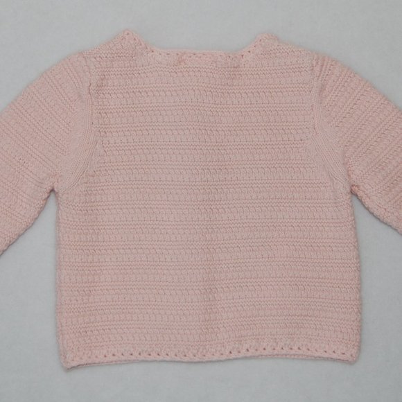 Lullaby Club Girls Infant 9M, Blush Pink, Cotton, Button Down Knit Cardigan - Picture 4 of 8